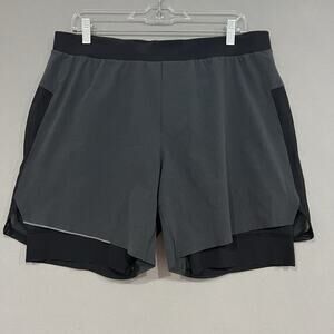 Lululemon Shorts Men's XL Dark Gray Steady and Fast Lined Shorts 7”in Gym LM7AE5